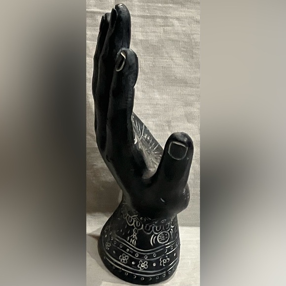 Mystical Black Hand Sculpture & palmistry hand - Picture 3 of 10